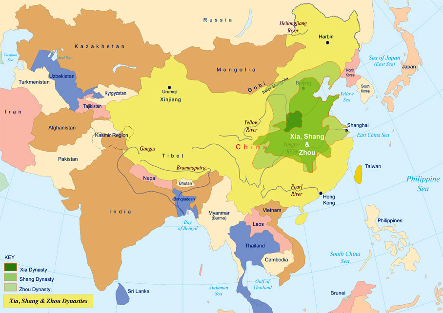 zhou dynasty map eastern and western