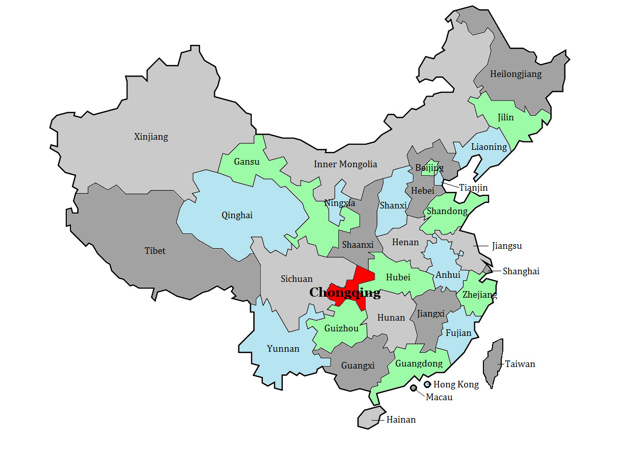 where is the yangtze river located on a map