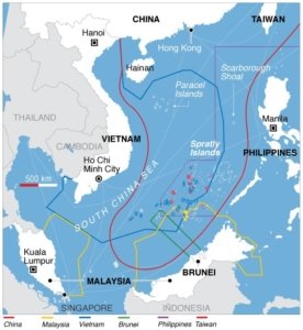 South China Sea claims map