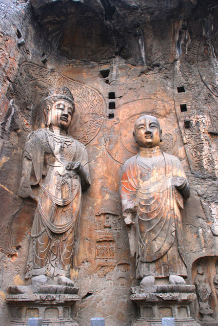 shutterstock_16044916 Henan, The stone sculpture of the Buddhist monks in a grotto of Luoyang,Henan,China