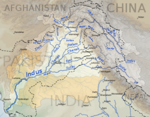 Map of the Indus River Tributaries